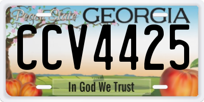 GA license plate CCV4425