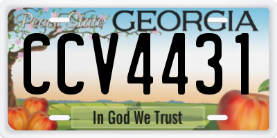 GA license plate CCV4431