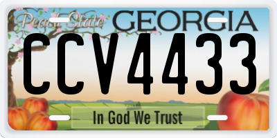 GA license plate CCV4433