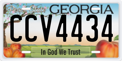 GA license plate CCV4434