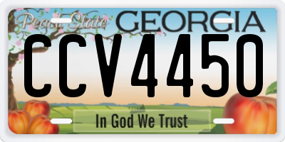 GA license plate CCV4450