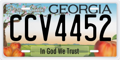 GA license plate CCV4452
