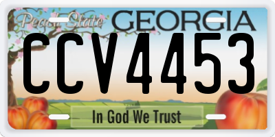 GA license plate CCV4453