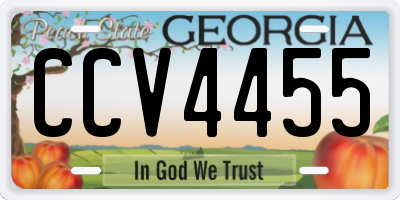GA license plate CCV4455