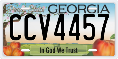 GA license plate CCV4457
