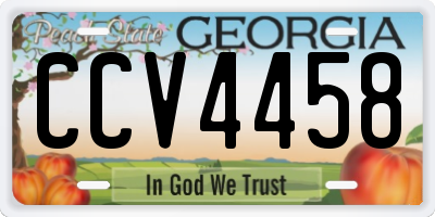 GA license plate CCV4458