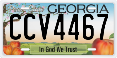 GA license plate CCV4467