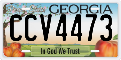GA license plate CCV4473