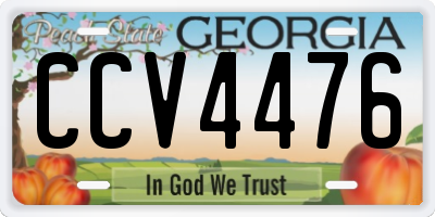 GA license plate CCV4476