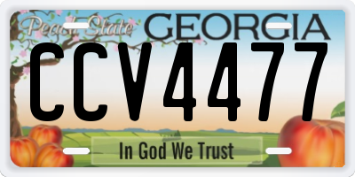 GA license plate CCV4477