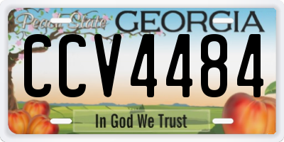 GA license plate CCV4484