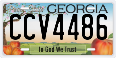 GA license plate CCV4486