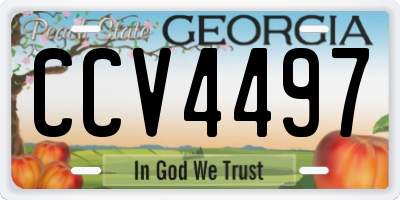 GA license plate CCV4497