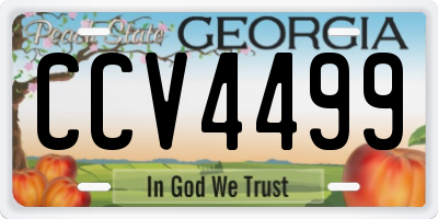 GA license plate CCV4499