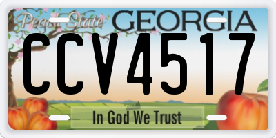 GA license plate CCV4517