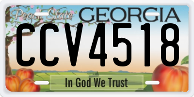 GA license plate CCV4518