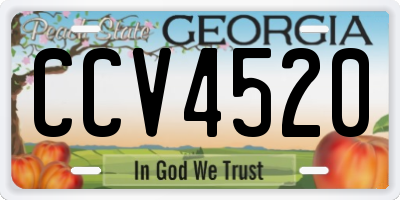 GA license plate CCV4520