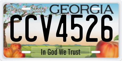 GA license plate CCV4526