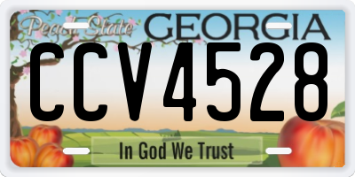 GA license plate CCV4528