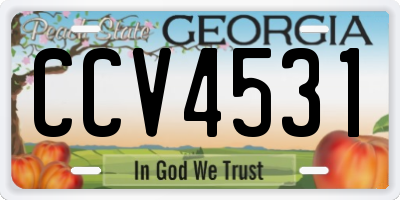GA license plate CCV4531