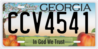 GA license plate CCV4541