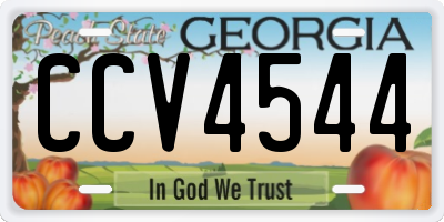 GA license plate CCV4544