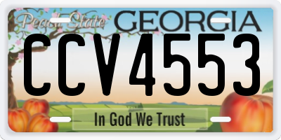 GA license plate CCV4553