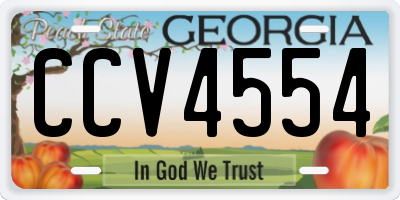 GA license plate CCV4554