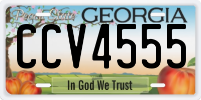 GA license plate CCV4555