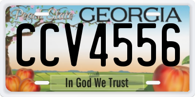 GA license plate CCV4556