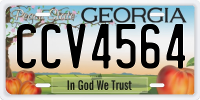 GA license plate CCV4564