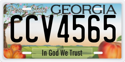 GA license plate CCV4565