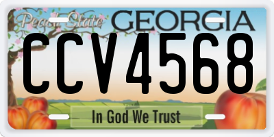 GA license plate CCV4568