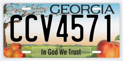 GA license plate CCV4571