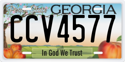 GA license plate CCV4577