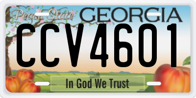 GA license plate CCV4601