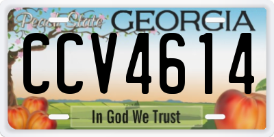 GA license plate CCV4614