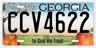 GA license plate CCV4622