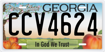 GA license plate CCV4624