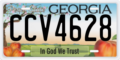 GA license plate CCV4628