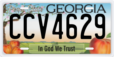 GA license plate CCV4629