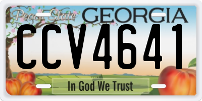 GA license plate CCV4641