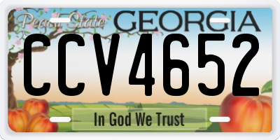 GA license plate CCV4652