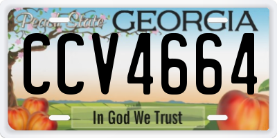 GA license plate CCV4664