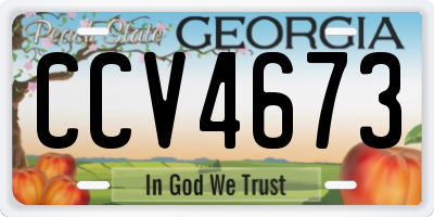 GA license plate CCV4673