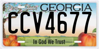 GA license plate CCV4677