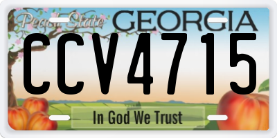 GA license plate CCV4715