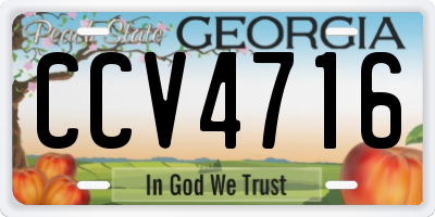 GA license plate CCV4716