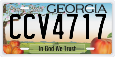 GA license plate CCV4717