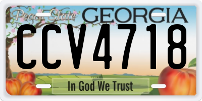 GA license plate CCV4718